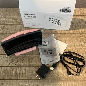 Pink Electronic Alarm Clock
